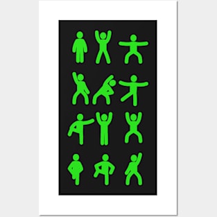 Sports Stickman Green Posters and Art